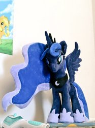 Size: 767x1024 | Tagged: safe, artist:nekokevin, princess luna, alicorn, pony, g4, cute, female, irl, mare, photo, plushie, spread wings, wings