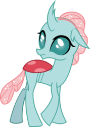 Size: 1800x2527 | Tagged: safe, artist:семена мертвых, ocellus, changedling, changeling, g4, my little pony: friendship is magic, non-compete clause, female, looking back, simple background, solo, transparent background, vector, walking