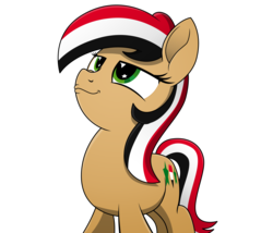 Size: 3500x3000 | Tagged: safe, artist:pananovich, derpibooru exclusive, oc, oc only, oc:syriana, earth pony, pony, /mlpol/, cutie mark, female, high res, nation ponies, ponified, pose, simple background, smug, solo, syria, transparent background