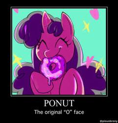 Size: 927x960 | Tagged: safe, oc, oc only, pony, donut, female, food, meme, motivational poster, ponut, ponut donut, solo