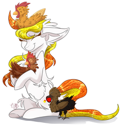 Size: 4000x4200 | Tagged: safe, artist:tizhonolulu, oc, oc only, bird, chicken, pony, commission, hen, rooster, solo