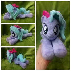 Size: 1600x1600 | Tagged: safe, artist:equinepalette, flitter, pegasus, pony, g4, beanie (plushie), bow, female, irl, mare, photo, plushie, solo