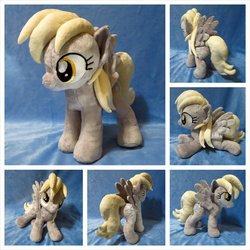 Size: 1600x1600 | Tagged: safe, artist:equinepalette, derpy hooves, pegasus, pony, g4, female, irl, mare, photo, plushie, prone, solo, standing