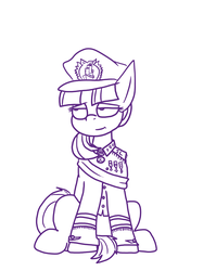 Size: 4779x6013 | Tagged: safe, artist:adorkabletwilightandfriends, starlight glimmer, pony, unicorn, g4, absurd resolution, clothes, female, hat, medal, military uniform, solo, uniform
