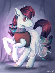 Size: 600x800 | Tagged: safe, artist:laps-sp, coloratura, earth pony, pony, g4, clothes, female, rara, see-through, shirt, skirt, solo