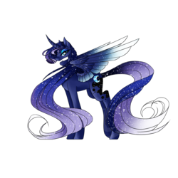 Size: 3000x3000 | Tagged: safe, artist:mrsjuliaiam, princess luna, rarity, alicorn, pony, g4, female, fusion, high res, mare, simple background, solo, transparent background
