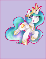 Size: 1024x1325 | Tagged: safe, artist:sakuwolf666, princess celestia, pony, g4, female, looking up, mare, smiling, solo