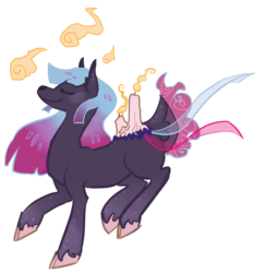 Size: 3300x3400 | Tagged: safe, artist:yansusi, oc, oc only, pony, candle, eyes closed, female, high res, mare, simple background, solo, transparent background
