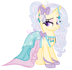 Size: 976x940 | Tagged: safe, artist:101xsplattyx101, pony, unicorn, ariana grande, clothes, dress, female, mare, ponified, simple background, solo, transparent background