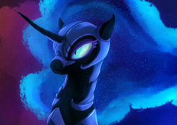 Size: 2894x2039 | Tagged: safe, artist:thatfriendlysomeone, nightmare moon, alicorn, pony, g4, ethereal mane, female, high res, mare, newbie artist training grounds, solo
