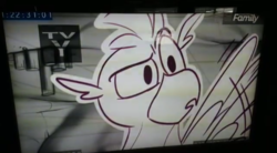 Size: 720x398 | Tagged: safe, screencap, gallus, griffon, g4, what lies beneath, animatic, confused, discovery family logo, sketch, tv rating, tv-y