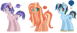 Size: 4624x1988 | Tagged: safe, artist:green-night-studios, oc, oc only, earth pony, pegasus, pony, adoptable, base used, colored pupils, female, flower, flower in hair, male, mare, offspring, parent:big macintosh, parent:flash sentry, parent:fluttershy, parent:rainbow dash, parent:soarin', parent:twilight sparkle, parents:flashlight, parents:fluttermac, parents:soarindash, simple background, stallion, unshorn fetlocks, white background