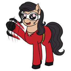 Size: 1280x1280 | Tagged: safe, artist:mkogwheel, pony, spoiler:plastic man, cute, plastic man, shapeshifting, simple background, solo, spoilers for another series, that was fast, white background
