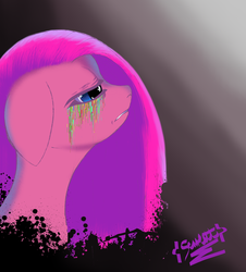 Size: 2550x2823 | Tagged: safe, artist:omega-scarlett, pinkie pie, g4, crying, high res, pinkamena diane pie, sad