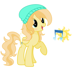Size: 2344x2200 | Tagged: dead source, safe, artist:rainbows-skies, oc, oc only, oc:sunrise melody, pegasus, pony, beanie, hat, high res, male, simple background, solo, stallion, transparent background