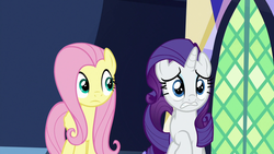 Size: 1280x720 | Tagged: safe, screencap, fluttershy, rarity, a matter of principals, g4