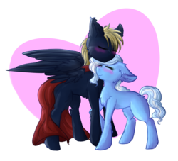 Size: 938x851 | Tagged: safe, artist:0silverstardust0, oc, oc only, earth pony, pegasus, pony, commission, cute, female, heart, male, nuzzling, simple background, transparent background
