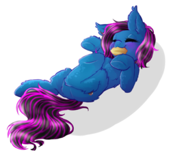 Size: 937x852 | Tagged: safe, artist:0silverstardust0, oc, oc only, earth pony, pony, commission, cute, eyes closed, nom, on back, simple background, solo, transparent background