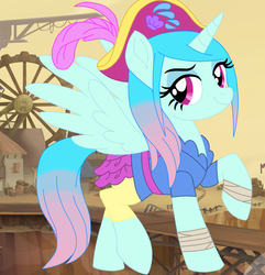 Size: 942x977 | Tagged: safe, artist:rosesweety, alicorn, pony, g4, my little pony: the movie, lily mermaid, pirate, ponified, regal academy
