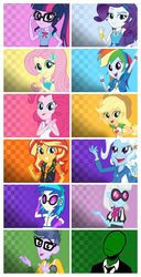 Size: 3106x6088 | Tagged: safe, edit, edited edit, applejack, dj pon-3, fluttershy, micro chips, photo finish, pinkie pie, rainbow dash, rarity, sci-twi, sunset shimmer, trixie, twilight sparkle, vinyl scratch, oc, oc:anon, butterfly, human, equestria girls, g4, my little pony equestria girls: better together, 4chan, absurd resolution, apple, balloon, belt, bow, braces, choose anon, choose applejack, choose dj pon-3, choose fluttershy, choose micro chips, choose photo finish, choose pinkie pie, choose rainbow dash, choose rarity, choose sunset shimmer, choose trixie, choose twilight sparkle, clothes, cloud, cowboy hat, cutie mark, cutie mark on clothes, cyoa, female, food, freckles, glasses, hairpin, hat, headphones, hoodie, humane five, humane seven, humane six, jacket, jewelry, leather jacket, leather vest, magical geodes, male, music notes, necktie, nuclear, nuclear symbol, overalls, pants, ponytail, scarf, shirt, skirt, spikes, stars, stetson, stripes, suit, sun, sunglasses, sweatband, sweater, thunderbolt, turtleneck, wall of tags, wristband, xk-class end-of-the-world scenario