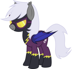 Size: 3234x3103 | Tagged: safe, artist:duskthebatpack, oc, bat pony, pony, bat pony oc, clothes, costume, female, goggles, high res, mare, shadowbolts, shadowbolts costume, simple background, solo, transparent background