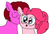 Size: 465x313 | Tagged: safe, artist:logan jones, pinkie pie, oc, oc:logan berry, pony, g4, blushing, canon x oc, cheek kiss, cute, female, kissing, loganpie, male, straight