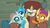 Size: 1280x720 | Tagged: safe, screencap, gallus, ocellus, smolder, yona, changedling, changeling, dragon, griffon, yak, g4, school daze, bow, castle of the royal pony sisters, cloven hooves, cute, diaocelles, dragoness, female, gallabetes, hair bow, hug, smolderbetes, yonadorable