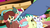 Size: 1280x720 | Tagged: safe, screencap, iron will, ocellus, sandbar, strawberry scoop, summer meadow, yona, earth pony, minotaur, pony, yak, a matter of principals, g4, my little pony: friendship is magic, friendship student, pointing, scared