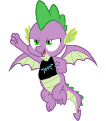 Size: 864x987 | Tagged: safe, artist:cheezedoodle96, artist:ziomal1987, spike, dragon, g4, dragonforce, male, simple background, solo, transparent background, winged spike, wings