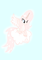 Size: 2039x2894 | Tagged: safe, artist:riofluttershy, oc, alicorn, pony, alicorn oc, cloud, cute, day, high res, horn, lying down, lying on a cloud, on a cloud, sky, solo, wings