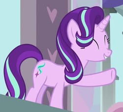 Size: 787x718 | Tagged: safe, screencap, starlight glimmer, pony, unicorn, a matter of principals, g4, cropped, cute, eyes closed, female, glimmerbetes, mare, raised hoof