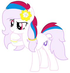 Size: 1201x1261 | Tagged: safe, artist:piñita, oc, oc:awoken, earth pony, pony, flower, flower in hair, simple background, smiling, vector, white background