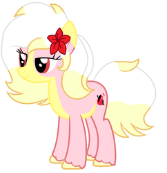 Size: 1027x1063 | Tagged: safe, artist:piñita, oc, oc:carmen garcía, earth pony, pony, flower, flower in hair, simple background, vector, white background