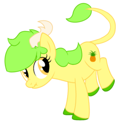 Size: 1637x1581 | Tagged: safe, artist:piñita, oc, oc:ananá, deer pony, original species, raba-pony, simple background, vector, white background