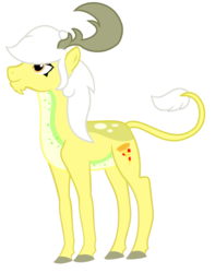 Size: 1088x1384 | Tagged: safe, artist:piñita, oc, oc:pica, deer pony, original species, raba-pony, simple background, vector, white background