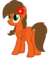 Size: 857x1073 | Tagged: safe, artist:piñita, oc, oc:solar chaser, pegasus, pony, flower, flower in hair, simple background, vector, white background