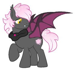 Size: 633x607 | Tagged: safe, artist:piñita, oc, oc:moonlight blast, bat pony, simple background, vector, white background