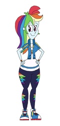 Size: 1145x2393 | Tagged: safe, artist:hunterxcolleen, rainbow dash, human, equestria girls, g4, my little pony equestria girls: better together, converse, female, humanized, shoes, sneakers, solo