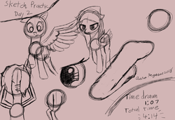 Size: 1024x702 | Tagged: safe, artist:aeropegasus, clothes, hoodie, practice, random pony, sketch, sketch dump, text, wings