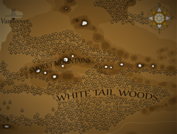 Size: 1024x774 | Tagged: safe, artist:bob-finnski, alternate universe, epp, leafhelm, map, map of equestria, pen and paper rpg, roleplay, roleplaying, rp, rpg, sepia, vanhoover, whitetail woods
