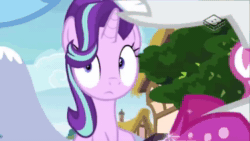 Size: 854x480 | Tagged: safe, screencap, starlight glimmer, g4, the end in friend, animated, boomerang (tv channel), female, solo focus, sound, teleportation, webm