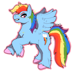 Size: 882x863 | Tagged: safe, artist:kittycoot, rainbow dash, pegasus, pony, g4, female, mare, simple background, solo, white background
