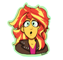 Size: 791x758 | Tagged: safe, artist:kittycoot, sunset shimmer, equestria girls, g4, female, simple background, solo, transparent background