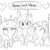 Size: 1280x1280 | Tagged: safe, artist:tjpones, princess cadance, queen chrysalis, shining armor, alicorn, changeling, pony, unicorn, g4, bed, black and white, cadance is not amused, cute, cutealis, female, grayscale, love triangle, male, mare, monochrome, nervous, stallion, sweat, sweating profusely, unamused