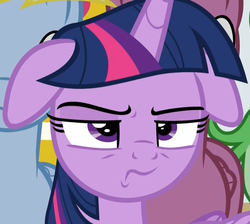 Size: 1206x1079 | Tagged: safe, screencap, twilight sparkle, alicorn, pony, friendship university, g4, annoyed, disgusted, female, floppy ears, frown, mare, reaction image, solo focus, twilight sparkle (alicorn)