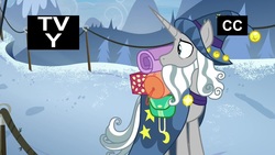 Size: 1920x1080 | Tagged: safe, screencap, star swirl the bearded, pony, friendship university, g4, luggage, male, mountain, solo