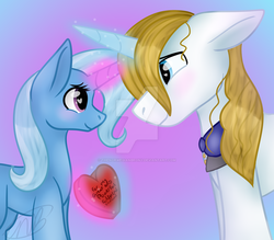 Size: 1024x897 | Tagged: safe, artist:thenorwegianbrony, prince blueblood, trixie, g4, female, male, ship:bluetrix, shipping, straight