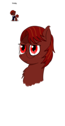Size: 900x1731 | Tagged: safe, artist:flashheal44, oc, oc only, earth pony, pony, vampire, pony town, bust, portrait, simple background, solo, transparent background, vampire hunter