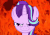 Size: 496x352 | Tagged: safe, artist:slb94, editor:axal-5, starlight glimmer, pony, g4, animated, evil grin, female, fire, grin, purple, smiling, smirk, solo, vector