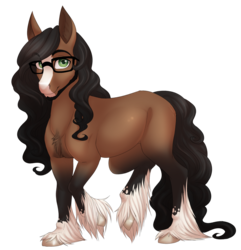 Size: 2346x2436 | Tagged: safe, artist:askbubblelee, oc, oc only, oc:walter nutt, earth pony, pony, glasses, high res, male, simple background, smiling, solo, stallion, transparent background, unshorn fetlocks